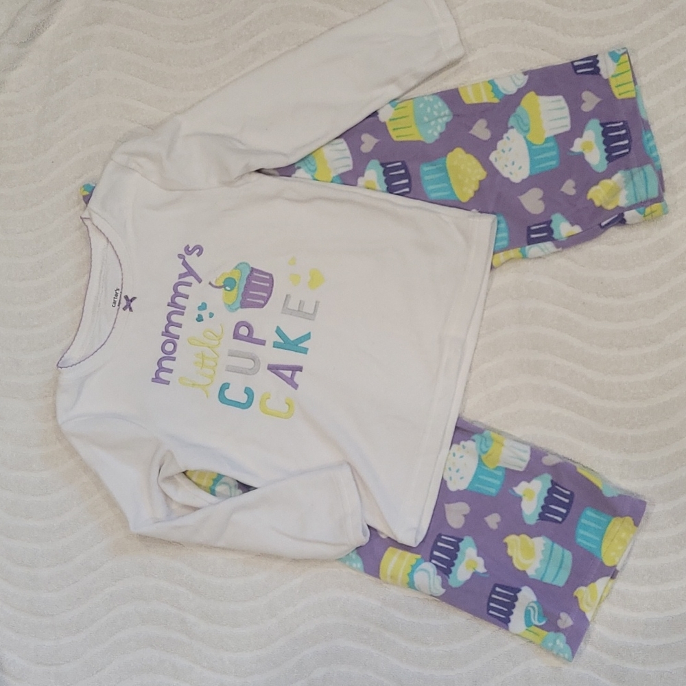 "Mommy's Lil Cupcake" Girls Carters Fleece PJ Set, size 4t